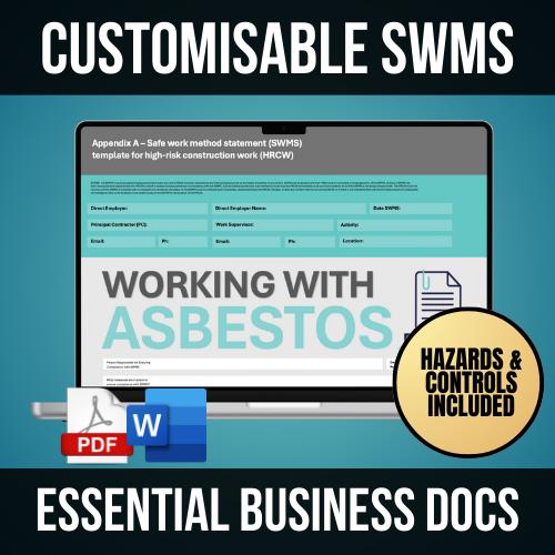 SWMS/Risk Assessment Working with Asbestos - Editable