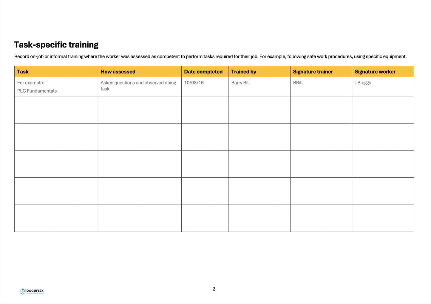 Employee Training Record Template | Track & Maintain Workplace Training Compliance