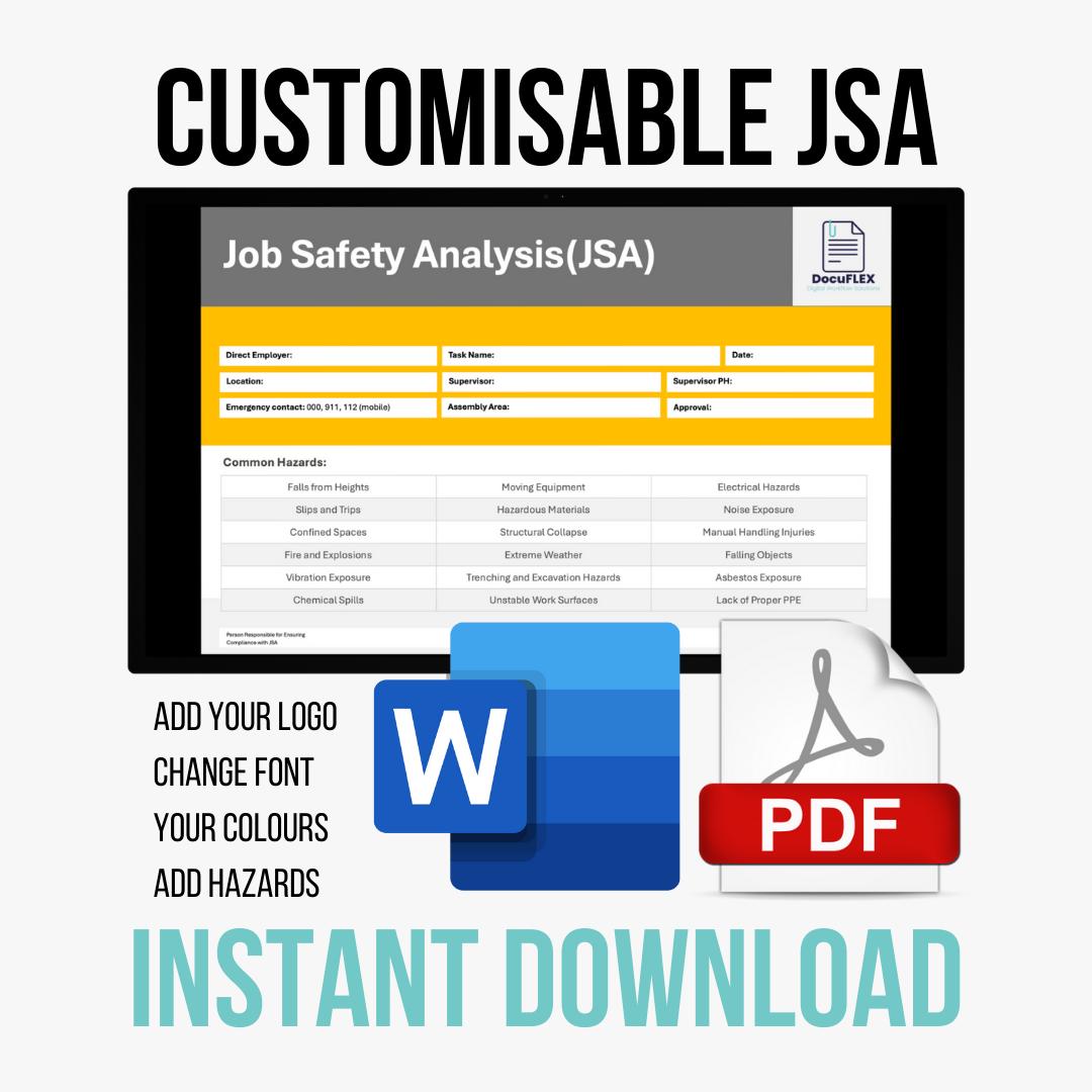 Customisable JSA, Customisable Risk Assessment